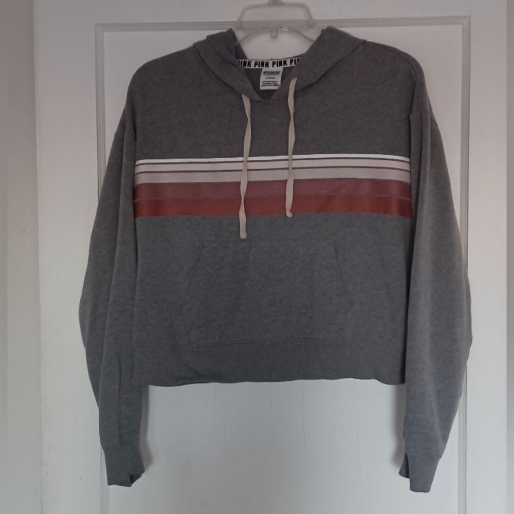 Pink VS Crop Sweatshirt